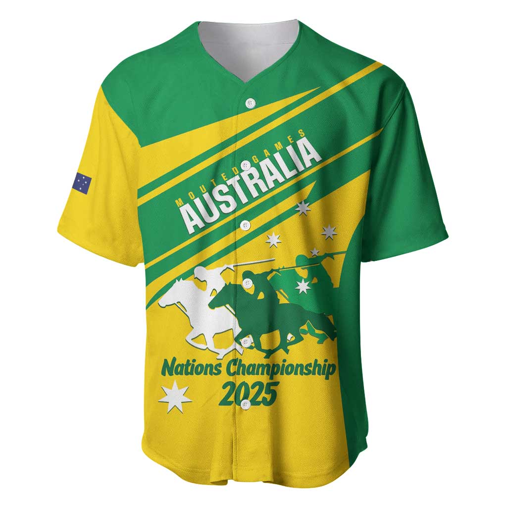 Personalised Mounted Games Australia Baseball Jersey Nations 2025 Championship National Color - Aussie Hoodie