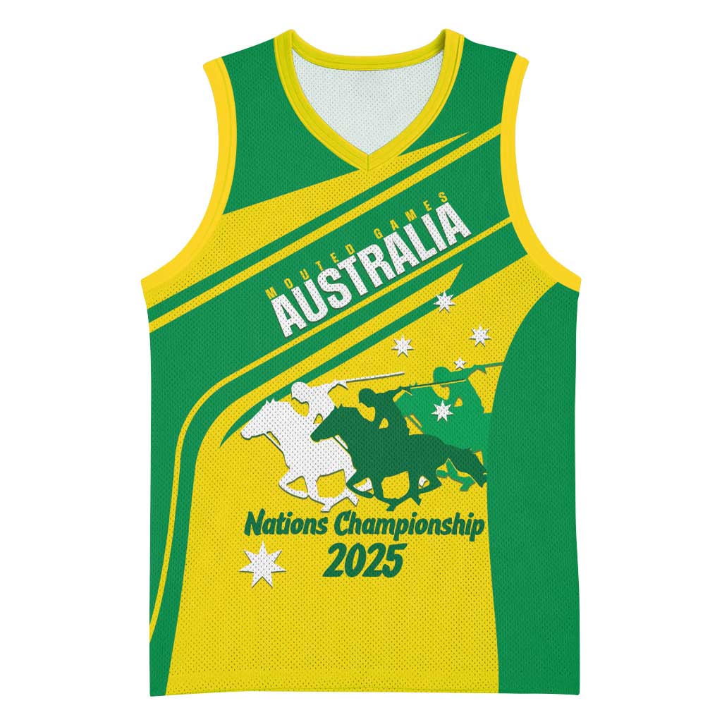 Personalised Mounted Games Australia Basketball Jersey Nations 2025 Championship National Color - Aussie Hoodie