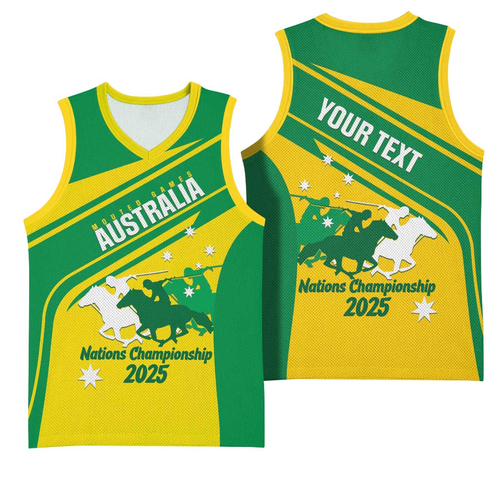Personalised Mounted Games Australia Basketball Jersey Nations 2025 Championship National Color - Aussie Hoodie