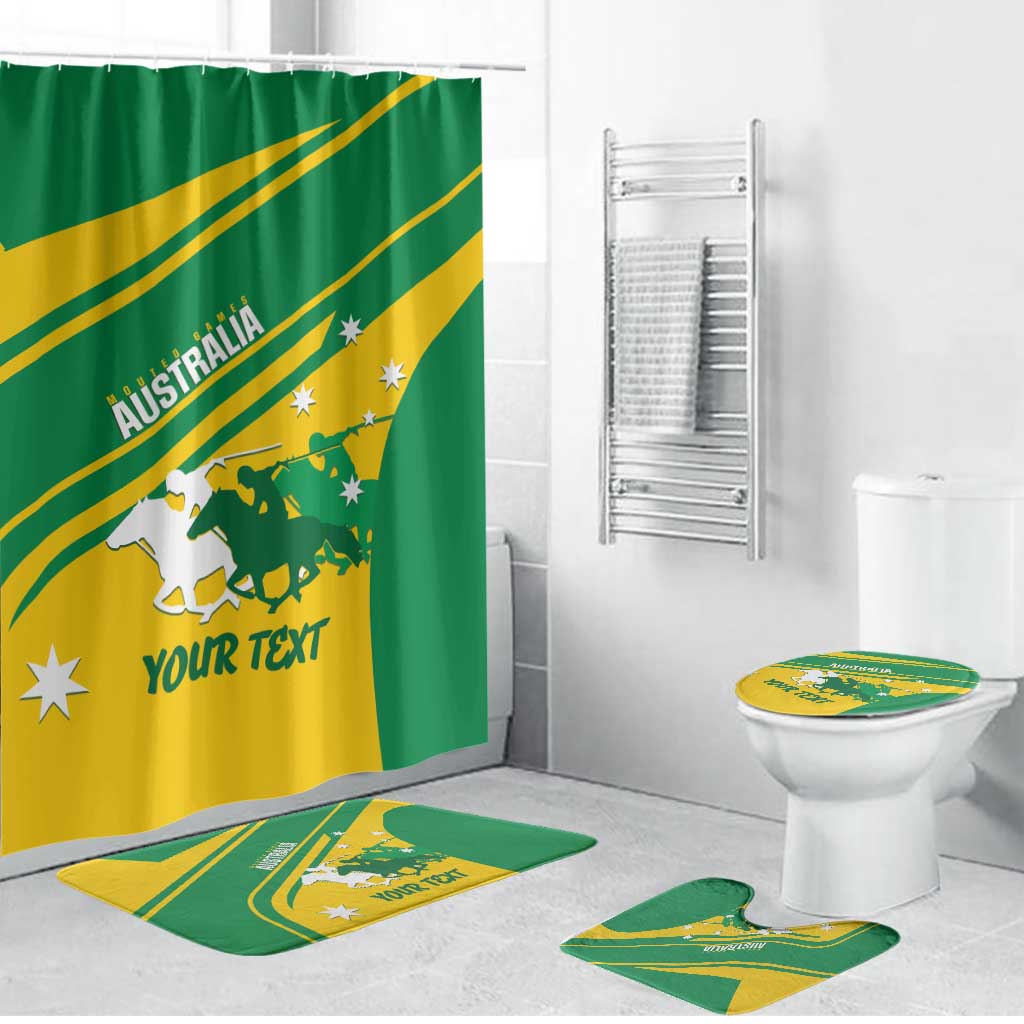 Personalised Mounted Games Australia Bathroom Set Nations 2025 Championship National Color - Aussie Hoodie
