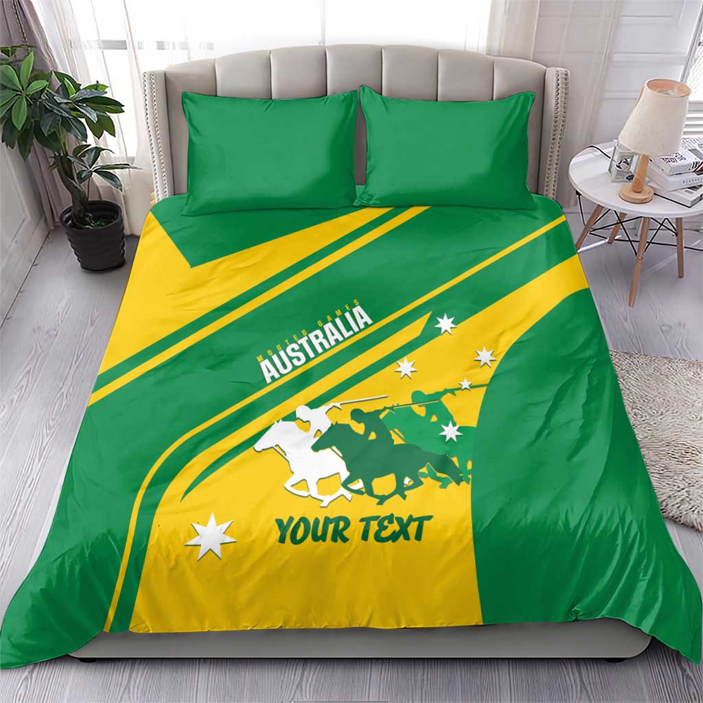 Personalised Mounted Games Australia Bedding Set Nations 2025 Championship National Color - Aussie Hoodie