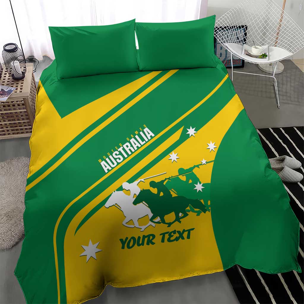 Personalised Mounted Games Australia Bedding Set Nations 2025 Championship National Color - Aussie Hoodie
