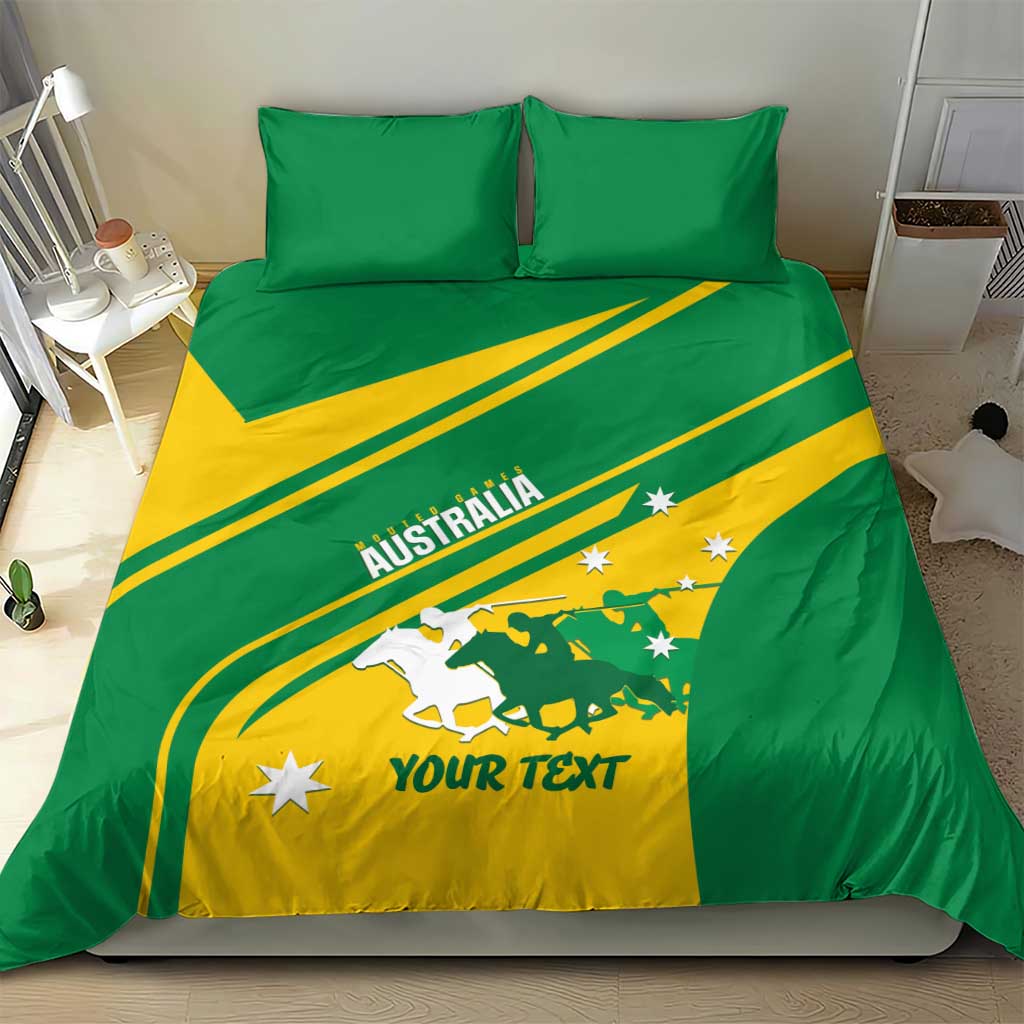 Personalised Mounted Games Australia Bedding Set Nations 2025 Championship National Color - Aussie Hoodie