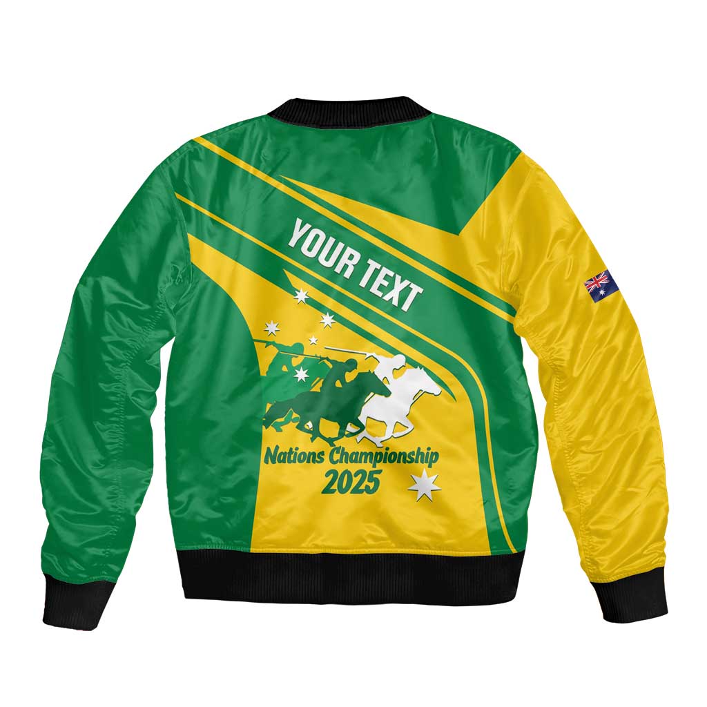 Personalised Mounted Games Australia Bomber Jacket Nations 2025 Championship National Color - Aussie Hoodie