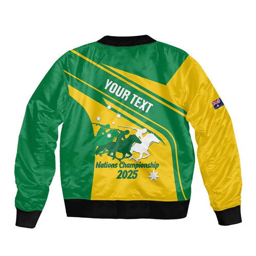 Personalised Mounted Games Australia Bomber Jacket Nations 2025 Championship National Color - Aussie Hoodie