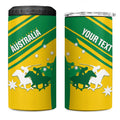 Personalised Mounted Games Australia 4 in 1 Can Cooler Tumbler Nations 2025 Championship National Color - Aussie Hoodie