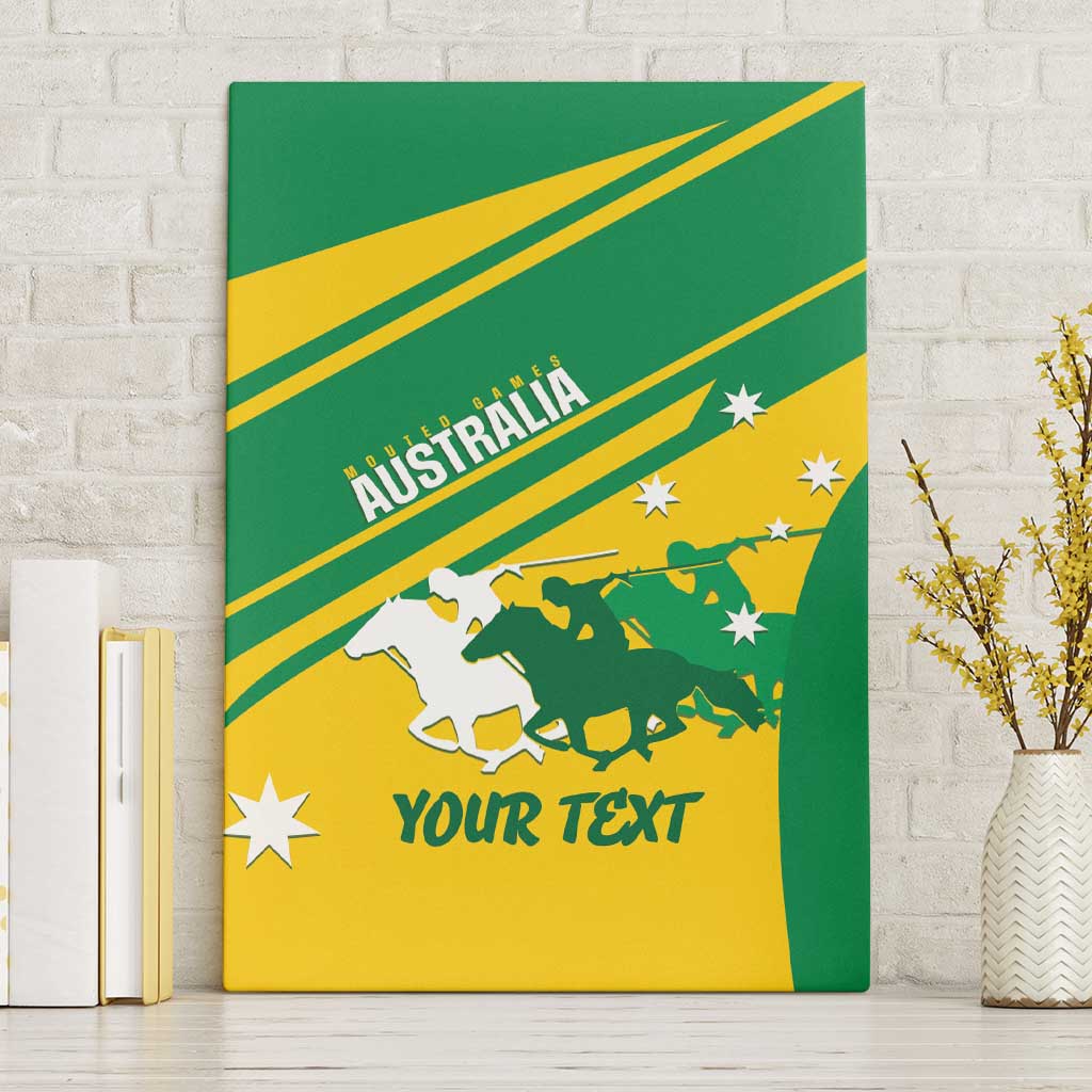 Personalised Mounted Games Australia Canvas Wall Art Nations 2025 Championship National Color - Aussie Hoodie