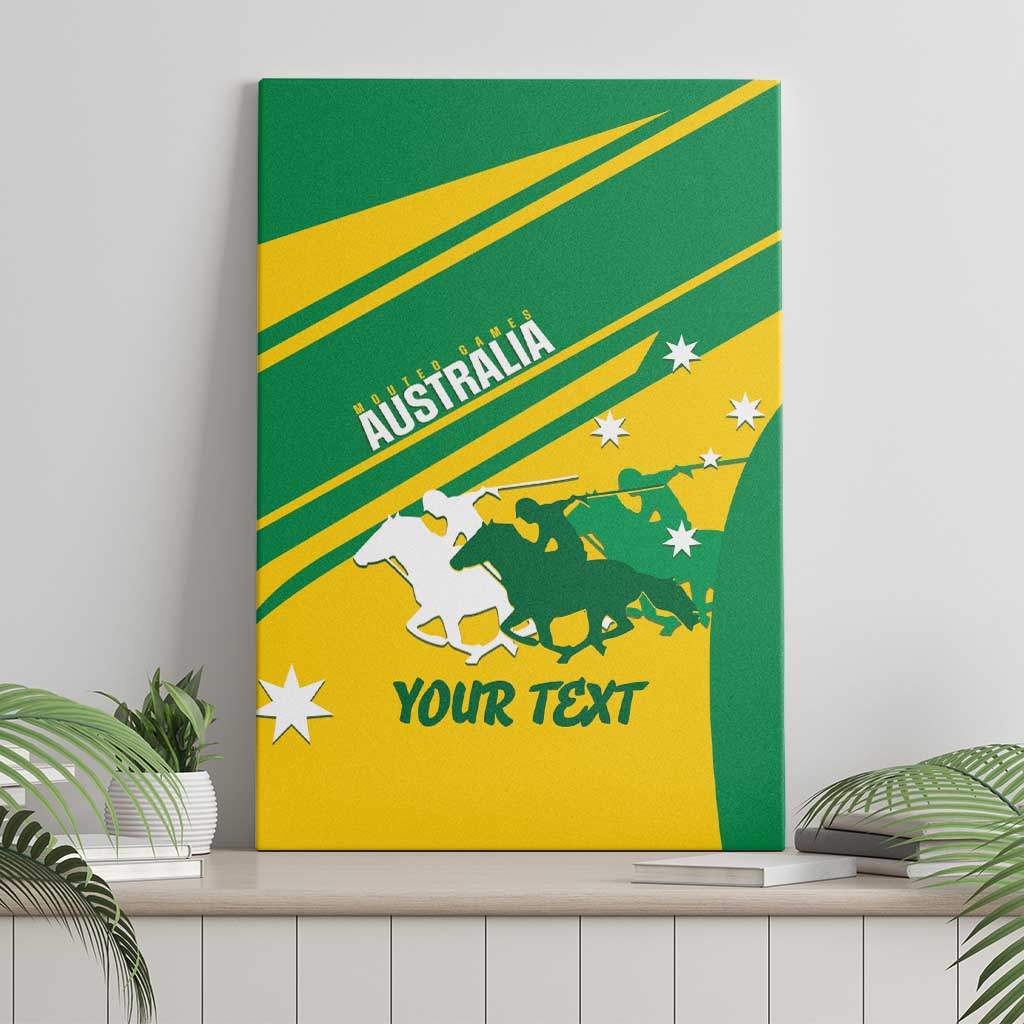 Personalised Mounted Games Australia Canvas Wall Art Nations 2025 Championship National Color - Aussie Hoodie