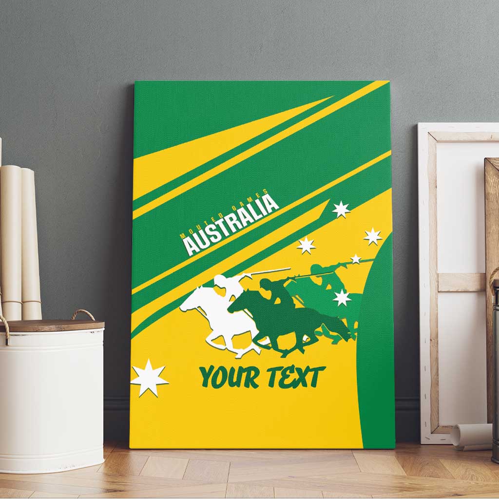 Personalised Mounted Games Australia Canvas Wall Art Nations 2025 Championship National Color - Aussie Hoodie