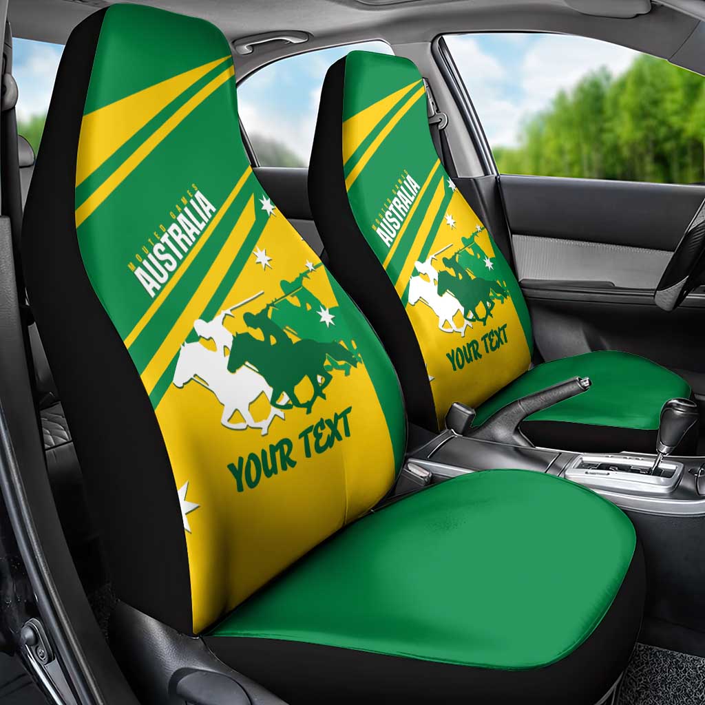 Personalised Mounted Games Australia Car Seat Cover Nations 2025 Championship National Color - Aussie Hoodie