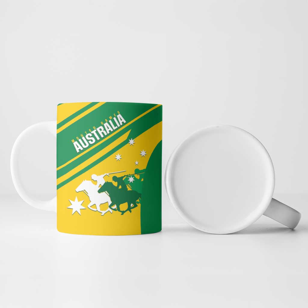 Personalised Mounted Games Australia Ceramic Mug Nations 2025 Championship National Color - Aussie Hoodie