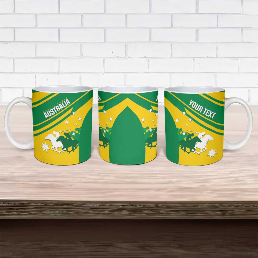 Personalised Mounted Games Australia Ceramic Mug Nations 2025 Championship National Color - Aussie Hoodie