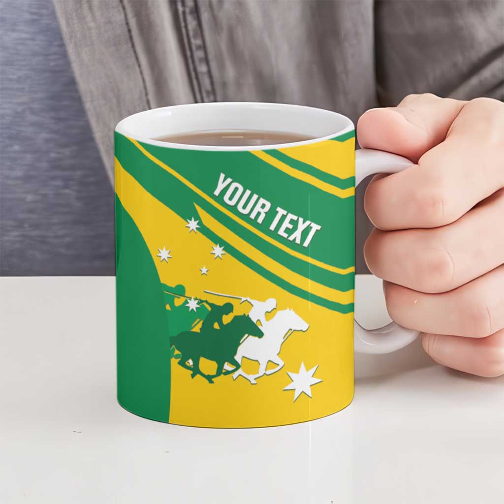 Personalised Mounted Games Australia Ceramic Mug Nations 2025 Championship National Color - Aussie Hoodie