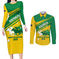 Personalised Mounted Games Australia Couples Matching Long Sleeve Bodycon Dress and Long Sleeve Button Shirt Nations 2025 Championship National Color - Aussie Hoodie