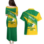 Personalised Mounted Games Australia Couples Matching Puletasi and Hawaiian Shirt Nations 2025 Championship National Color - Aussie Hoodie
