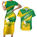 Personalised Mounted Games Australia Couples Matching Short Sleeve Bodycon Dress and Hawaiian Shirt Nations 2025 Championship National Color - Aussie Hoodie