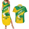 Personalised Mounted Games Australia Couples Matching Summer Maxi Dress and Hawaiian Shirt Nations 2025 Championship National Color - Aussie Hoodie