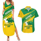 Personalised Mounted Games Australia Couples Matching Summer Maxi Dress and Hawaiian Shirt Nations 2025 Championship National Color - Aussie Hoodie