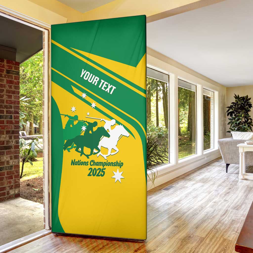Personalised Mounted Games Australia Door Cover Nations 2025 Championship National Color - Aussie Hoodie