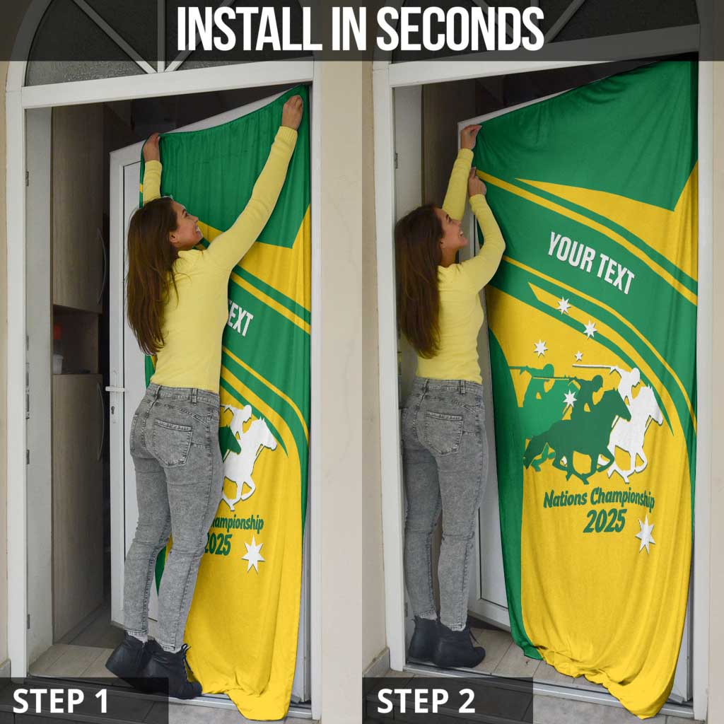 Personalised Mounted Games Australia Door Cover Nations 2025 Championship National Color - Aussie Hoodie
