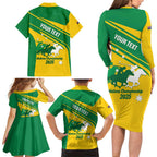 Personalised Mounted Games Australia Family Matching Long Sleeve Bodycon Dress and Hawaiian Shirt Nations 2025 Championship National Color - Aussie Hoodie