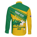 Personalised Mounted Games Australia Family Matching Long Sleeve Bodycon Dress and Hawaiian Shirt Nations 2025 Championship National Color - Aussie Hoodie