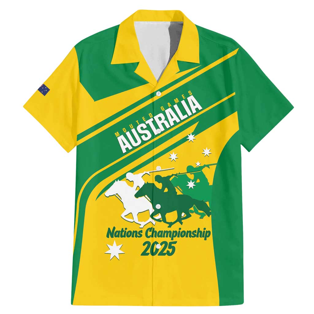 Personalised Mounted Games Australia Family Matching Mermaid Dress and Hawaiian Shirt Nations 2025 Championship National Color - Aussie Hoodie