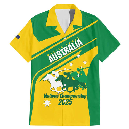 Personalised Mounted Games Australia Family Matching Mermaid Dress and Hawaiian Shirt Nations 2025 Championship National Color - Aussie Hoodie