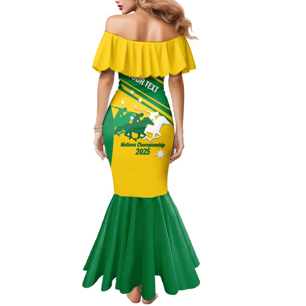 Personalised Mounted Games Australia Family Matching Mermaid Dress and Hawaiian Shirt Nations 2025 Championship National Color - Aussie Hoodie