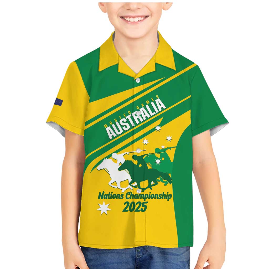Personalised Mounted Games Australia Family Matching Mermaid Dress and Hawaiian Shirt Nations 2025 Championship National Color - Aussie Hoodie