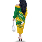 Personalised Mounted Games Australia Family Matching Off The Shoulder Long Sleeve Dress and Hawaiian Shirt Nations 2025 Championship National Color - Aussie Hoodie