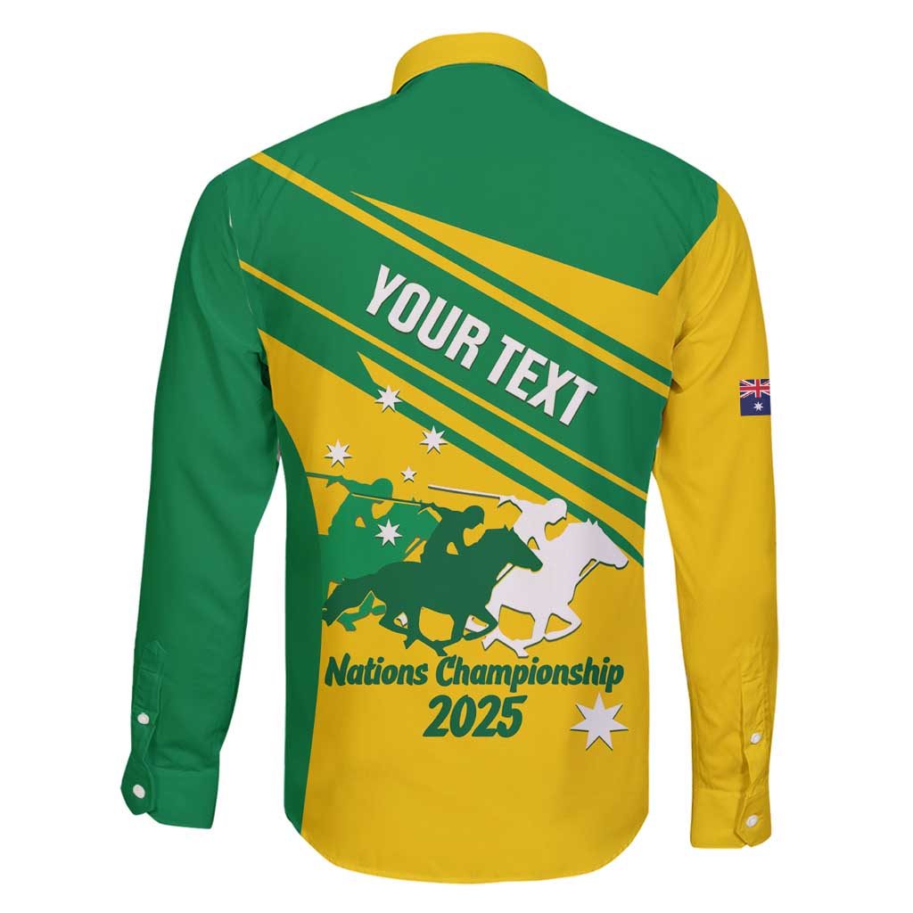 Personalised Mounted Games Australia Family Matching Off Shoulder Maxi Dress and Hawaiian Shirt Nations 2025 Championship National Color - Aussie Hoodie