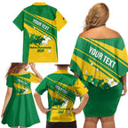 Personalised Mounted Games Australia Family Matching Off Shoulder Short Dress and Hawaiian Shirt Nations 2025 Championship National Color - Aussie Hoodie