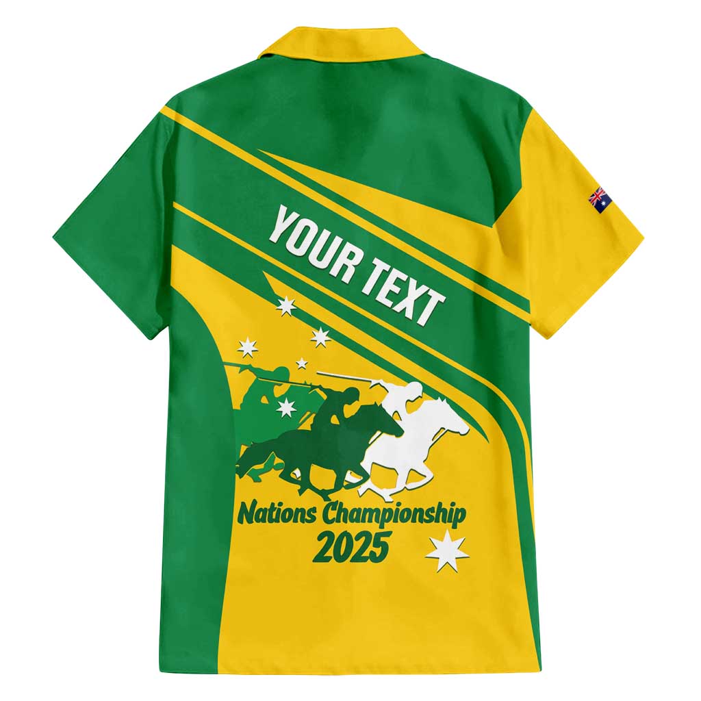 Personalised Mounted Games Australia Family Matching Off Shoulder Short Dress and Hawaiian Shirt Nations 2025 Championship National Color - Aussie Hoodie
