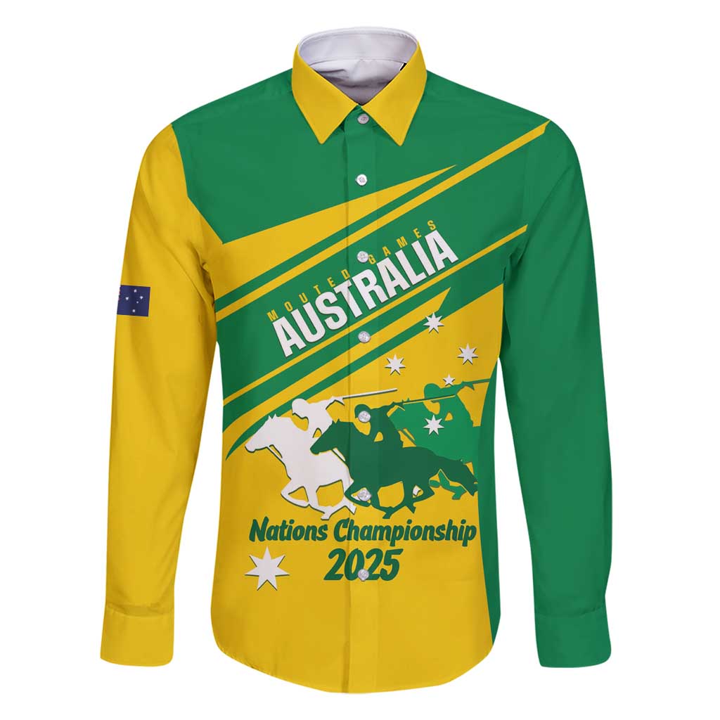 Personalised Mounted Games Australia Family Matching Off Shoulder Short Dress and Hawaiian Shirt Nations 2025 Championship National Color - Aussie Hoodie