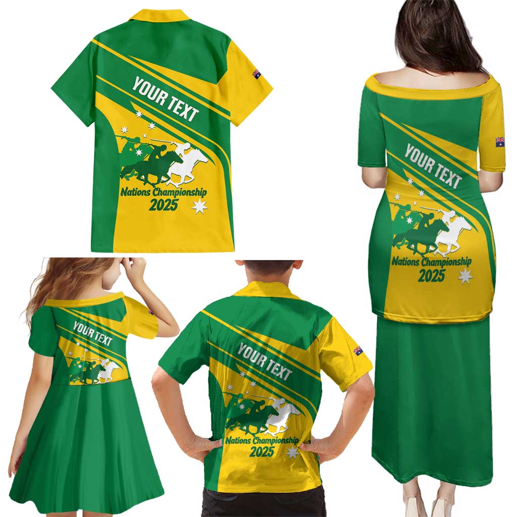Personalised Mounted Games Australia Family Matching Puletasi and Hawaiian Shirt Nations 2025 Championship National Color - Aussie Hoodie