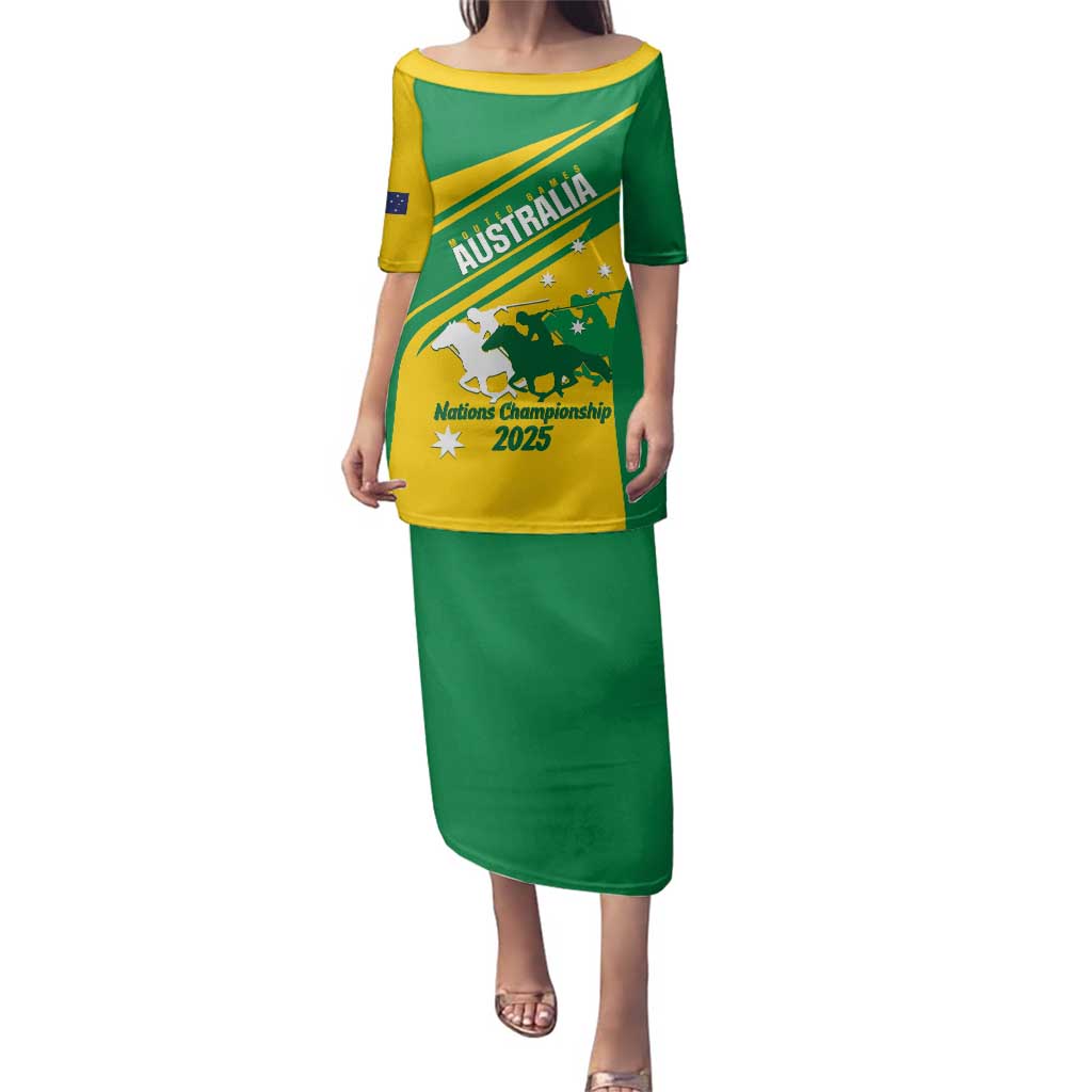 Personalised Mounted Games Australia Family Matching Puletasi and Hawaiian Shirt Nations 2025 Championship National Color - Aussie Hoodie