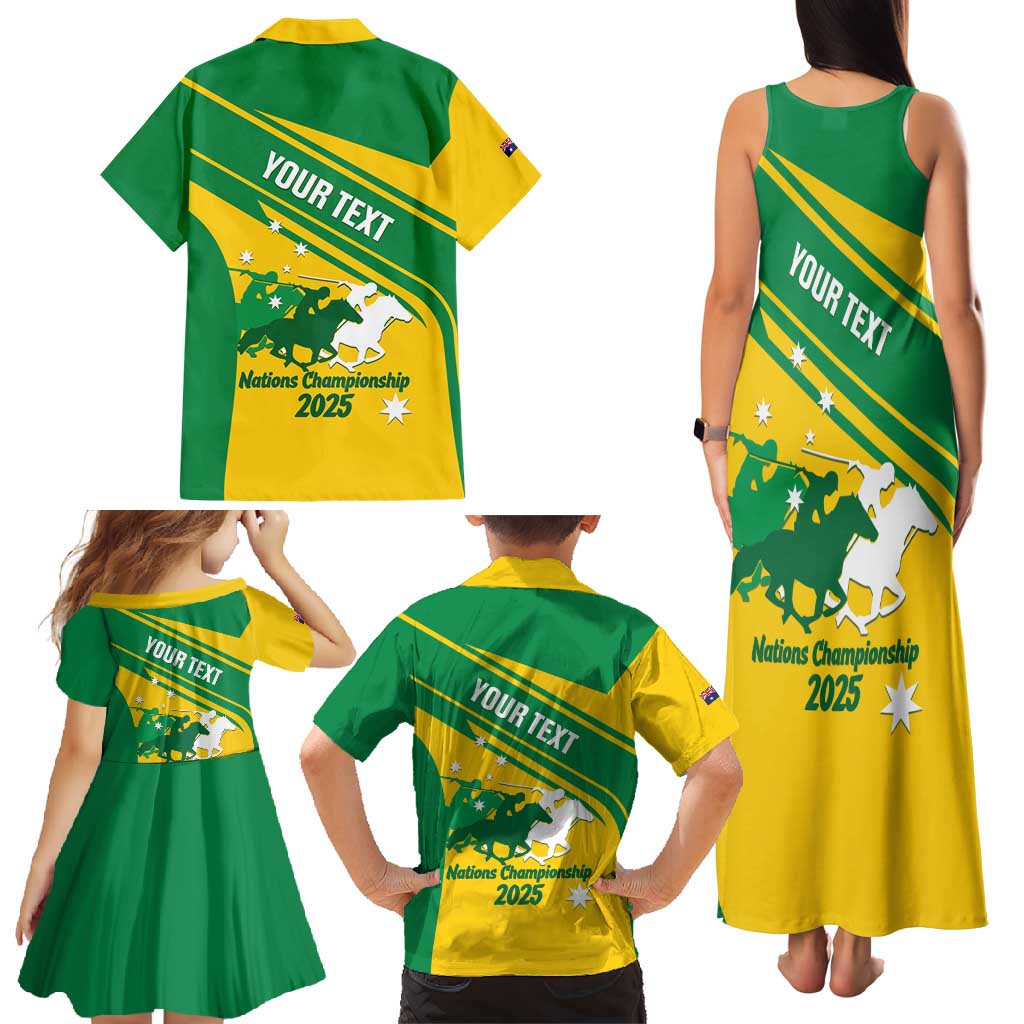 Personalised Mounted Games Australia Family Matching Tank Maxi Dress and Hawaiian Shirt Nations 2025 Championship National Color - Aussie Hoodie