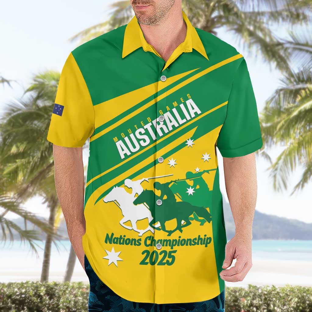 Personalised Mounted Games Australia Hawaiian Shirt Nations 2025 Championship National Color - Aussie Hoodie