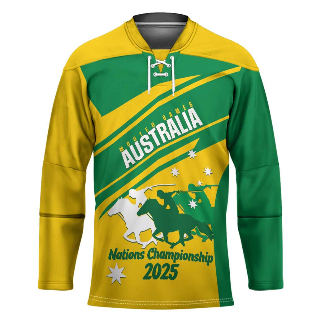 Personalised Mounted Games Australia Hockey Jersey Nations 2025 Championship National Color - Aussie Hoodie