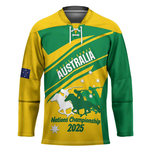 Personalised Mounted Games Australia Hockey Jersey Nations 2025 Championship National Color - Aussie Hoodie