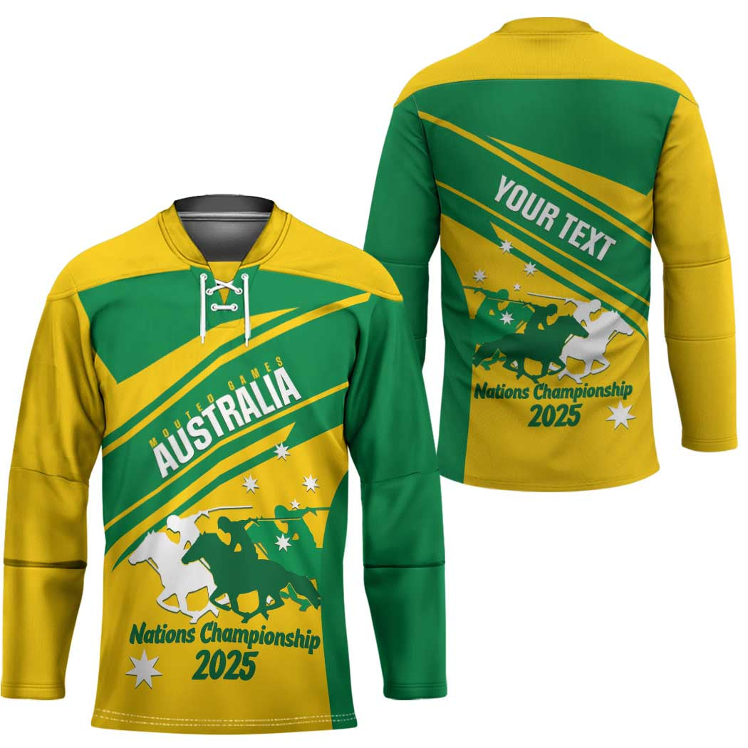 Personalised Mounted Games Australia Hockey Jersey Nations 2025 Championship National Color - Aussie Hoodie