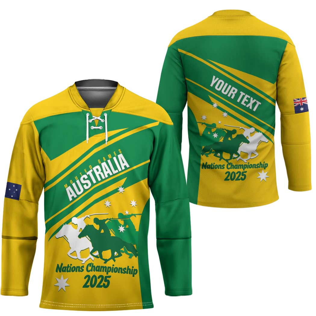 Personalised Mounted Games Australia Hockey Jersey Nations 2025 Championship National Color - Aussie Hoodie