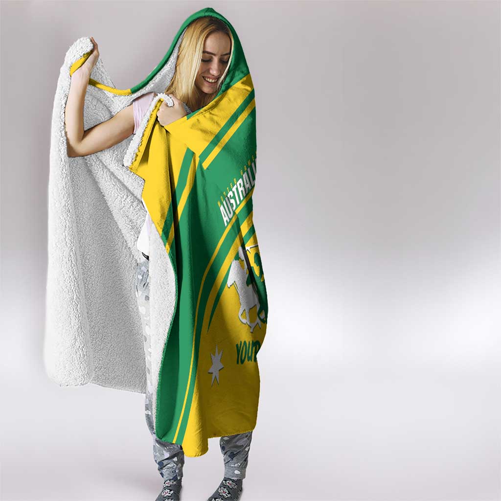 Personalised Mounted Games Australia Hooded Blanket Nations 2025 Championship National Color - Aussie Hoodie