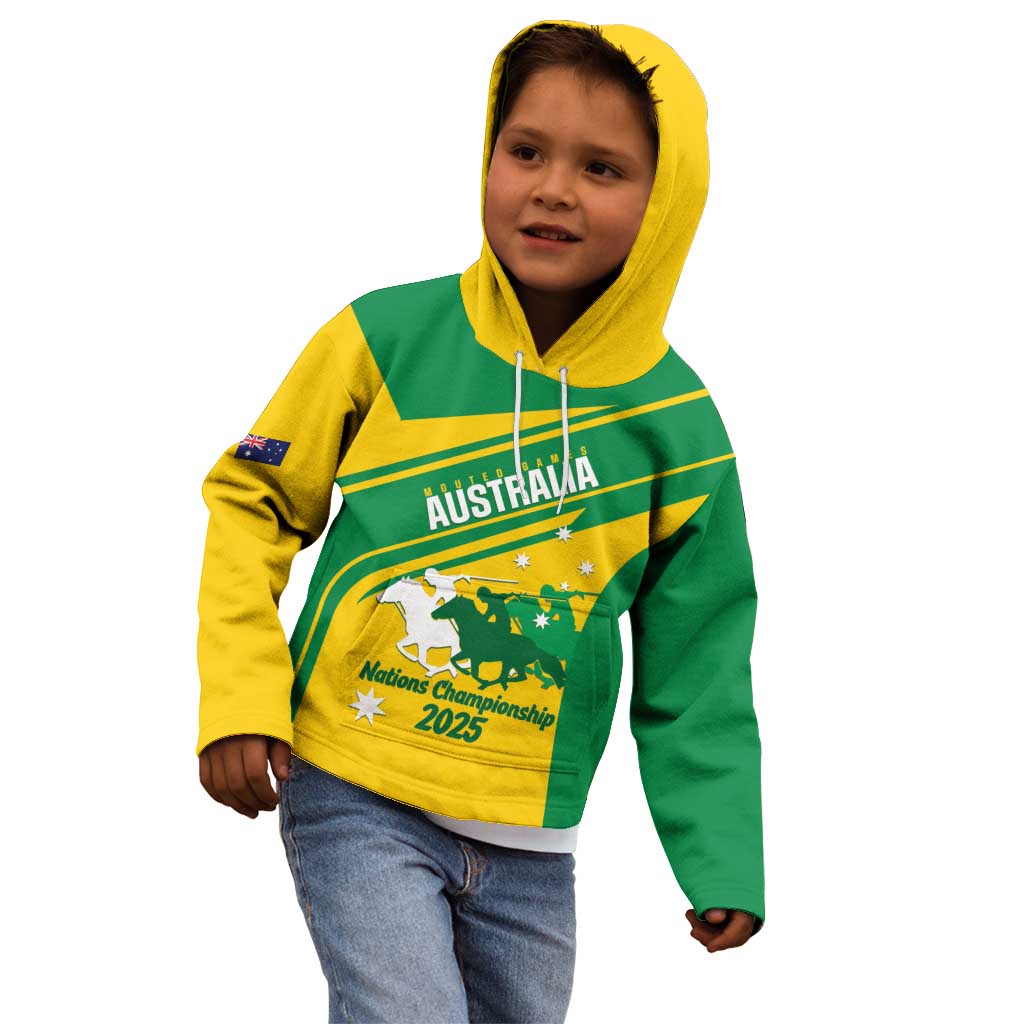 Personalised Mounted Games Australia Kid Hoodie Nations 2025 Championship National Color - Aussie Hoodie