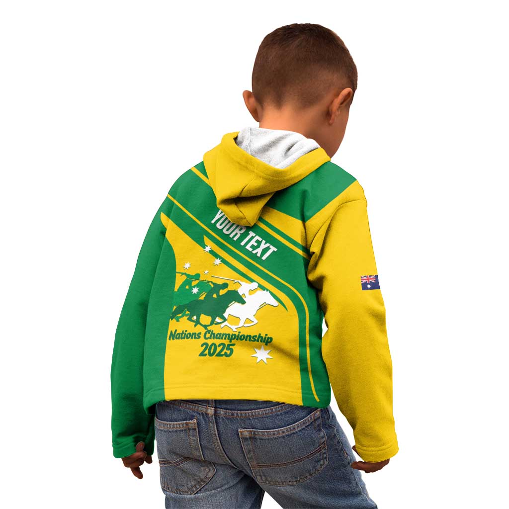Personalised Mounted Games Australia Kid Hoodie Nations 2025 Championship National Color - Aussie Hoodie