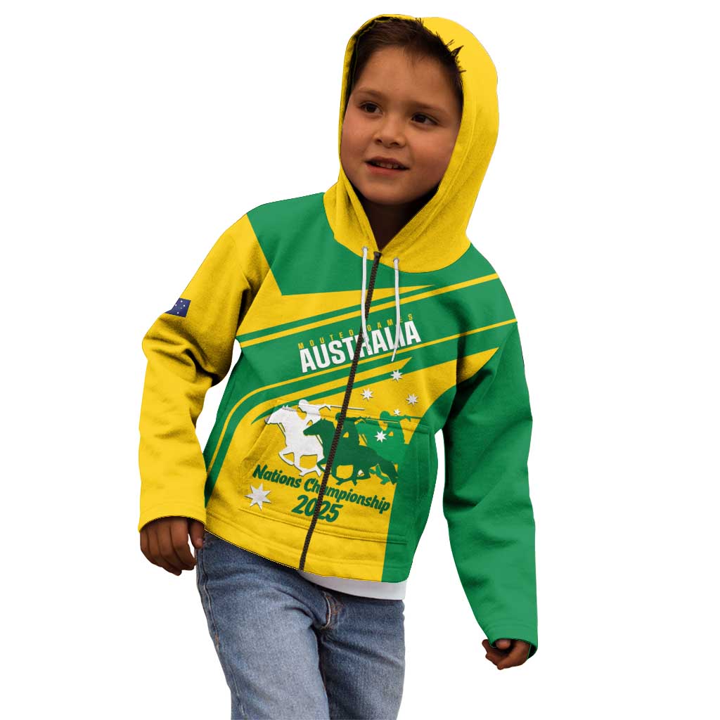 Personalised Mounted Games Australia Kid Hoodie Nations 2025 Championship National Color - Aussie Hoodie