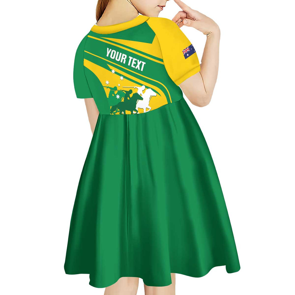 Personalised Mounted Games Australia Kid Short Sleeve Dress Nations 2025 Championship National Color - Aussie Hoodie