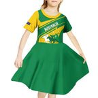 Personalised Mounted Games Australia Kid Short Sleeve Dress Nations 2025 Championship National Color - Aussie Hoodie