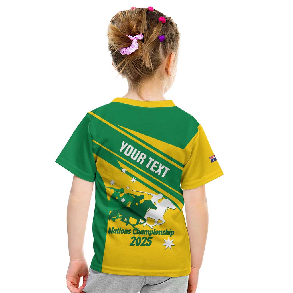 Personalised Mounted Games Australia Kid T Shirt Nations 2025 Championship National Color - Aussie Hoodie